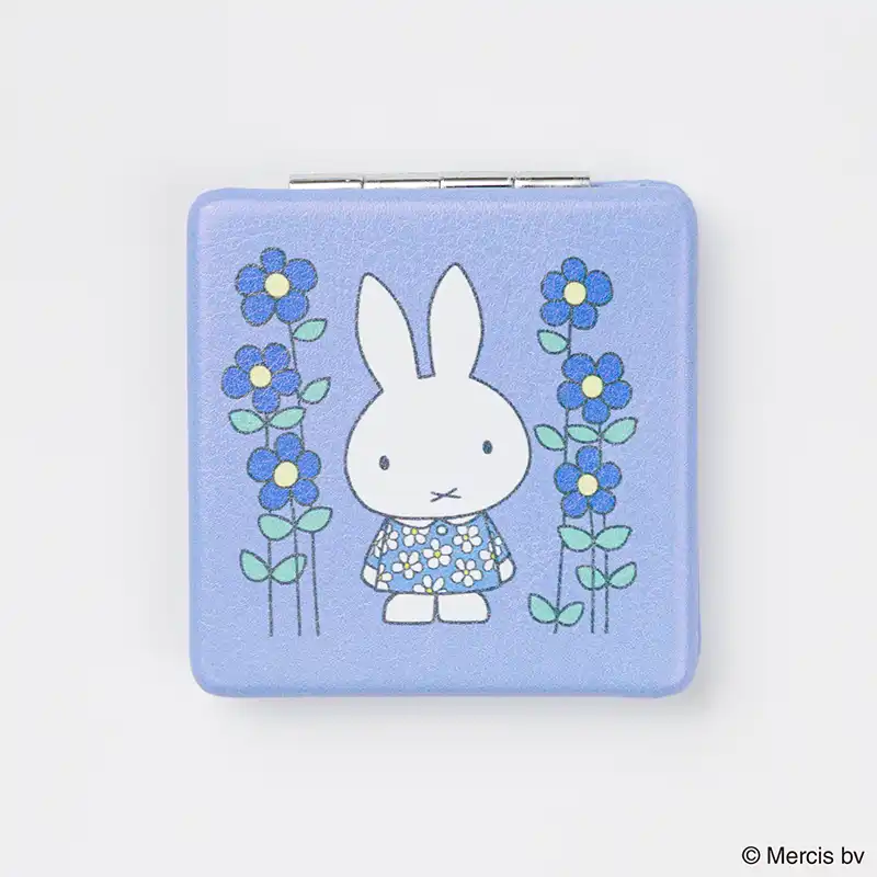 miffy ミッフィー MIFFY BLUE FLOWER コンパクトミラー ブルー/MIFF-208D